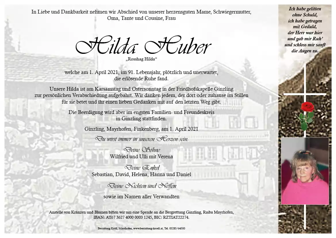 Parte von Hilda Huber